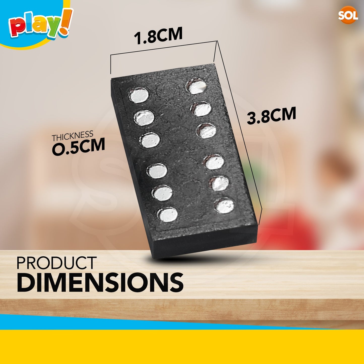 28 Dominoes Game Set Wooden Box Dominos Kids Childrens Travel Board Pub Plastic