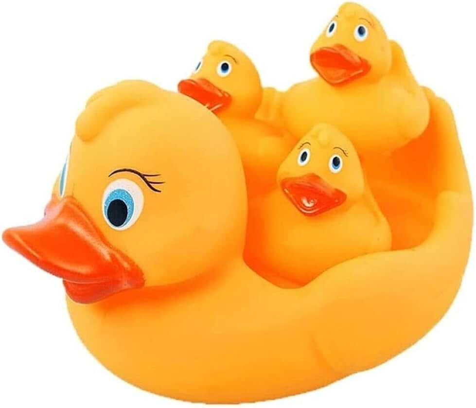 Baby Bath Toy Set – Rubber Duck Swimming Toys for Toddler Pool & Bath Time