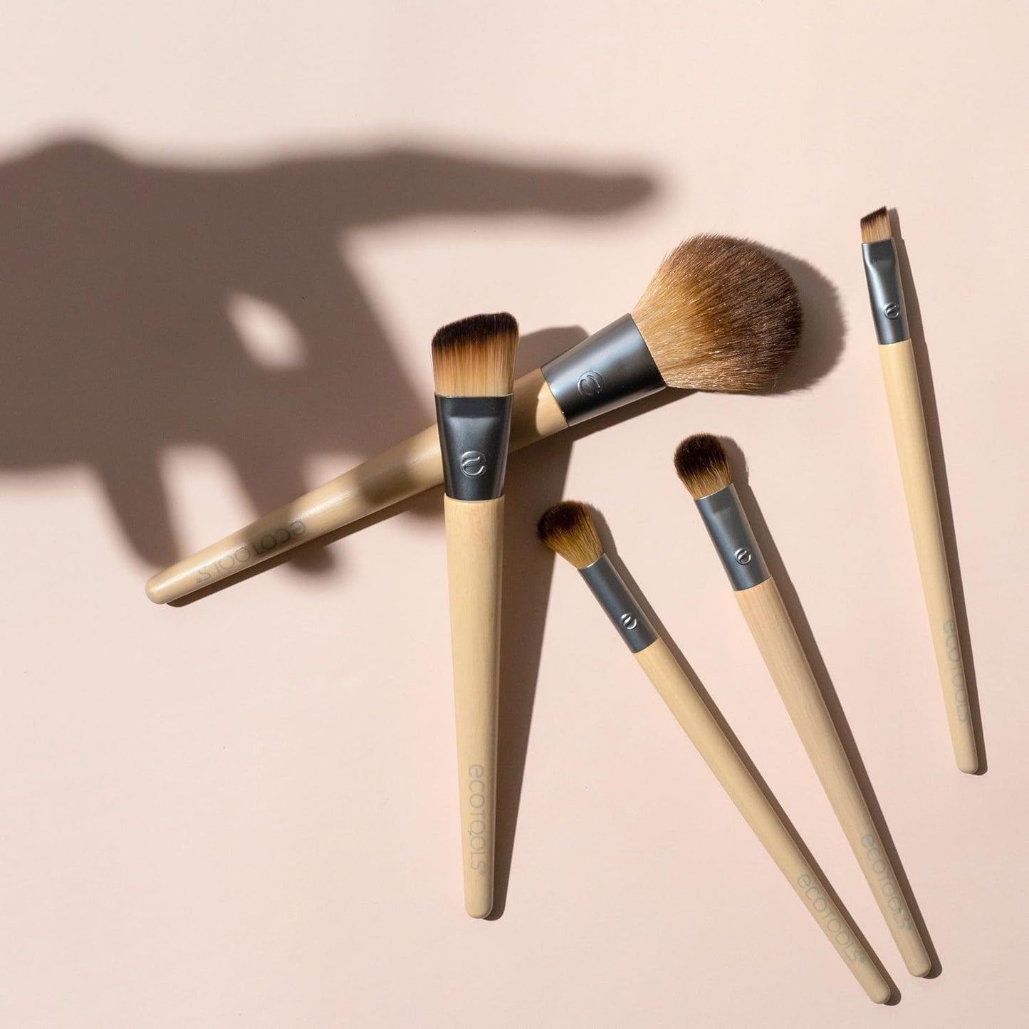 6 Piece Start the Day Beautifully Makeup Brush Set, Makeup Brushes for Eyeshadow, Blush, Concealer, & Foundation Application, Eco-Friendly, Synthetic Hair, Vegan & Cruelty-Free