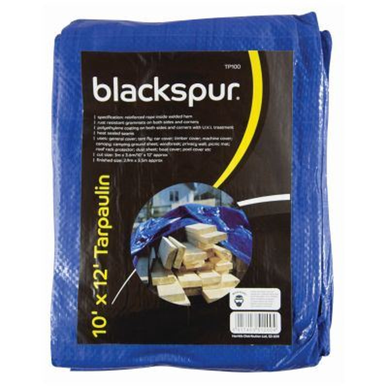 Blackspur Weather and Waterproof Blue Tarpaulin Sheet Protector Camping-Variou