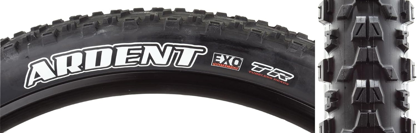 Ardent - Dual Compound - 26, 27.5 - EXO - Tubeless | Ramped Center Knobs Provide Excellent Traction, Size 27.5X2.25 - EXO
