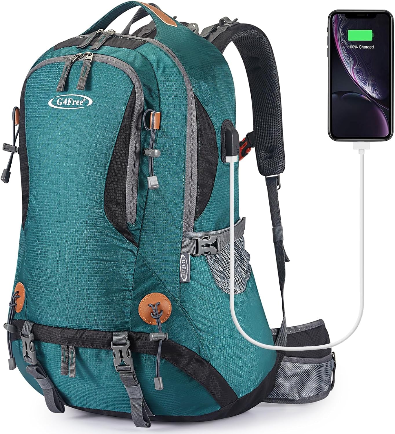 50L Hiking Backpack Waterproof Daypack Outdoor Camping Climbing Backpack with Rain Cover for Men Women