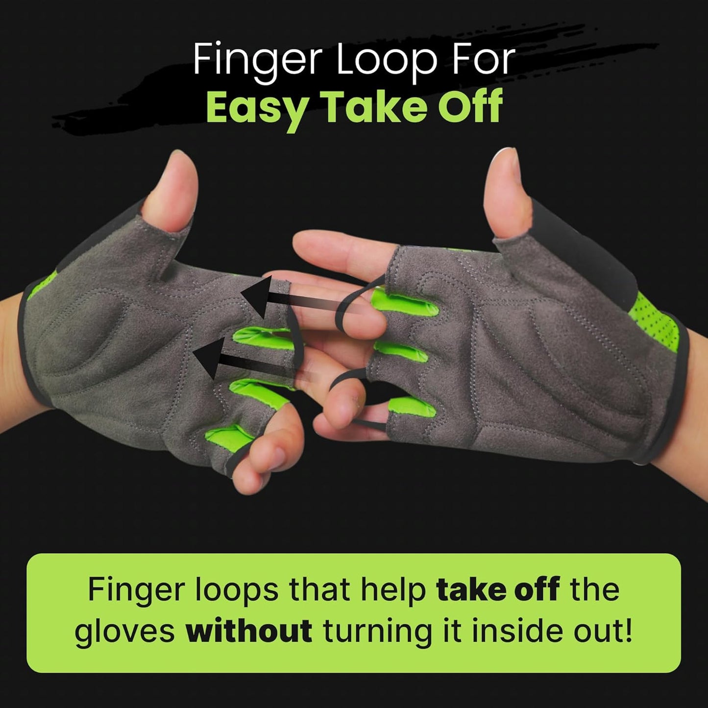 Bike Gloves for Men Cycling Biking Gloves Women - Padded Shock Absorbing Bicycle Riding, Anti-Slip Breahtable Half-Finger 'S for Mountain Biker Ebike