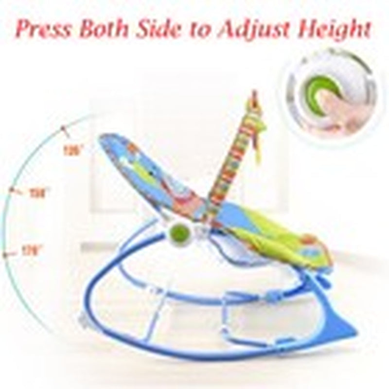 Baby Infant to Toddler Vibration Bouncer Rocker Swing Chair Soothing Music Toys