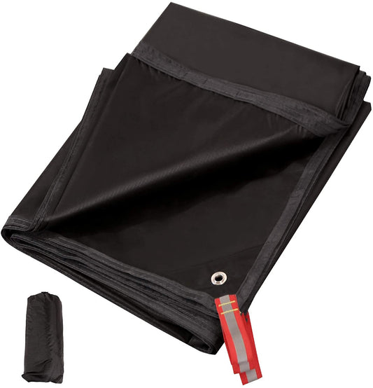 Ultralight Tent Footprint, PU 2000 Waterproof Camping Tent Tarp with Drawstring Carrying Bag for Ground Camping Hiking (95"X87" UL Black)