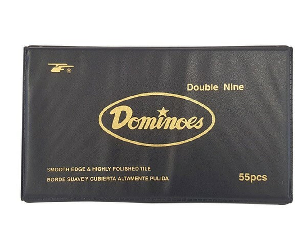New Double Nine Dominos Domino with Spinners Ivory Tiles in Black Case Game