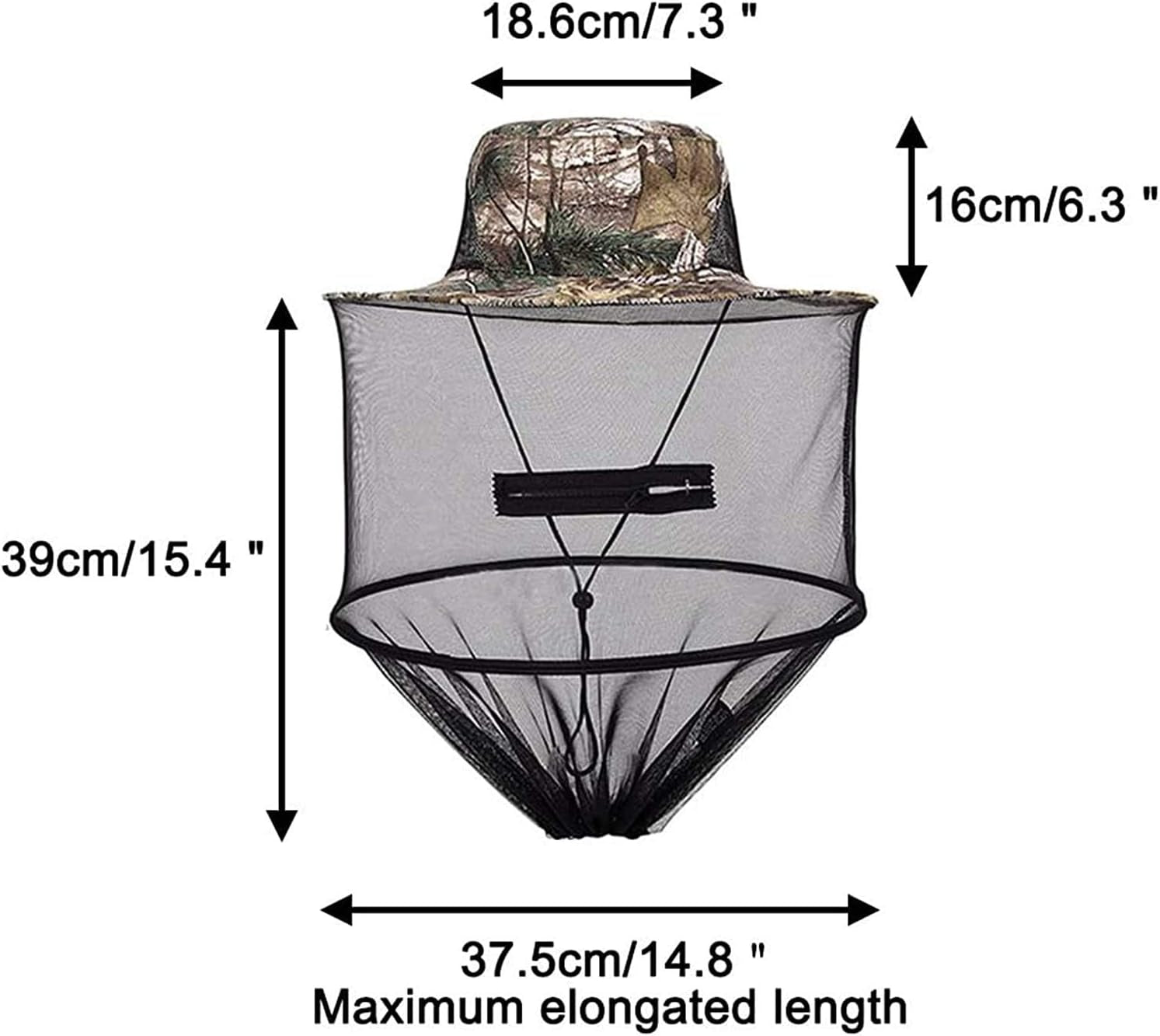 2 Pack Head Net Hat, Sun Hat Bucket Hat Fishing Hat with Hidden Net Mesh for Outdoor Lover Fishing Hiking Gardening Beekeeping Men or Women Armygreen
