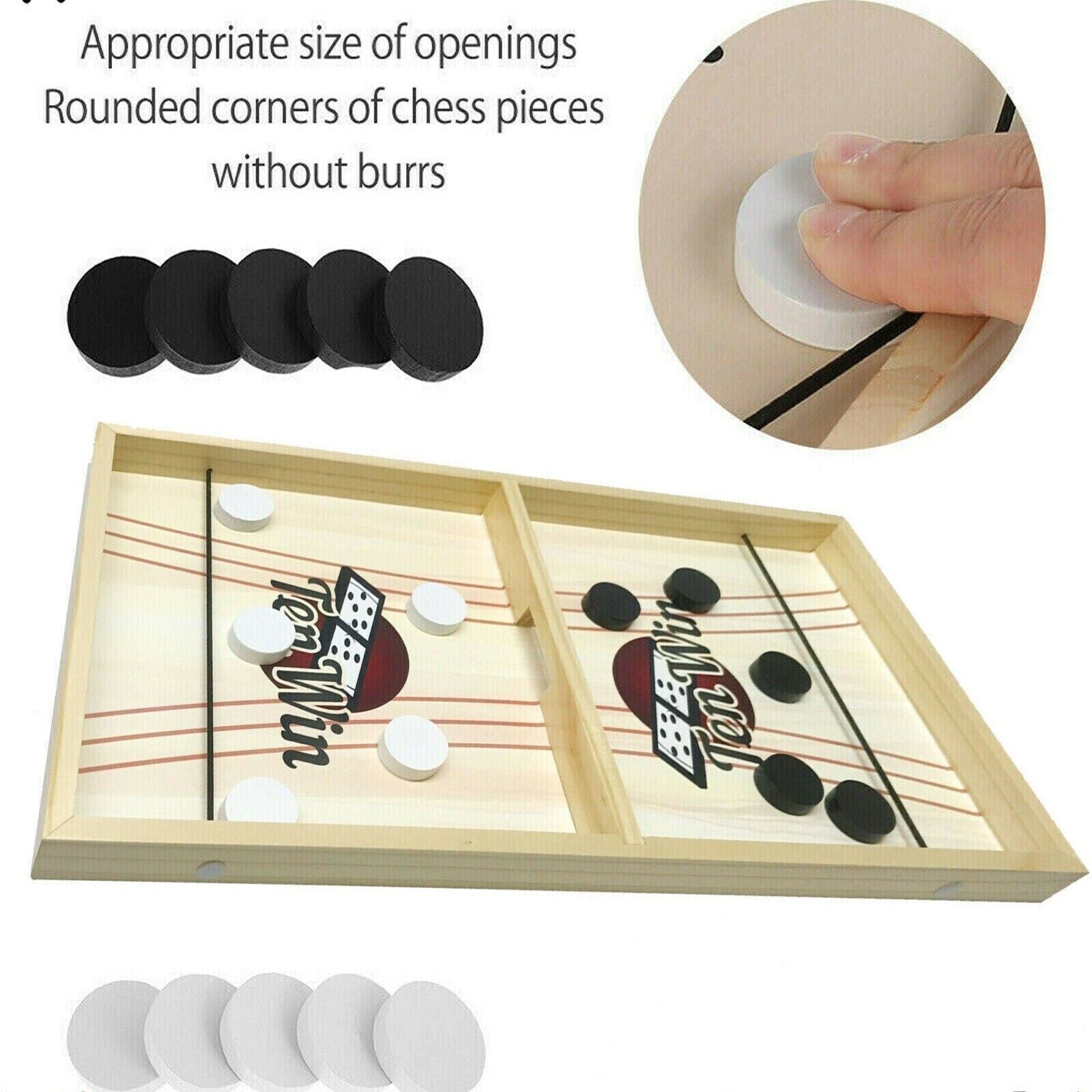 Wooden Elastic Chess Garden Kids and Family Fun Game Bouncing Fast Sling Board