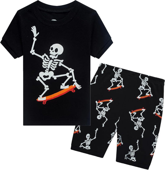 Boys Short Sleeve Pajamas Kids Summer Pjs Children Pajamas