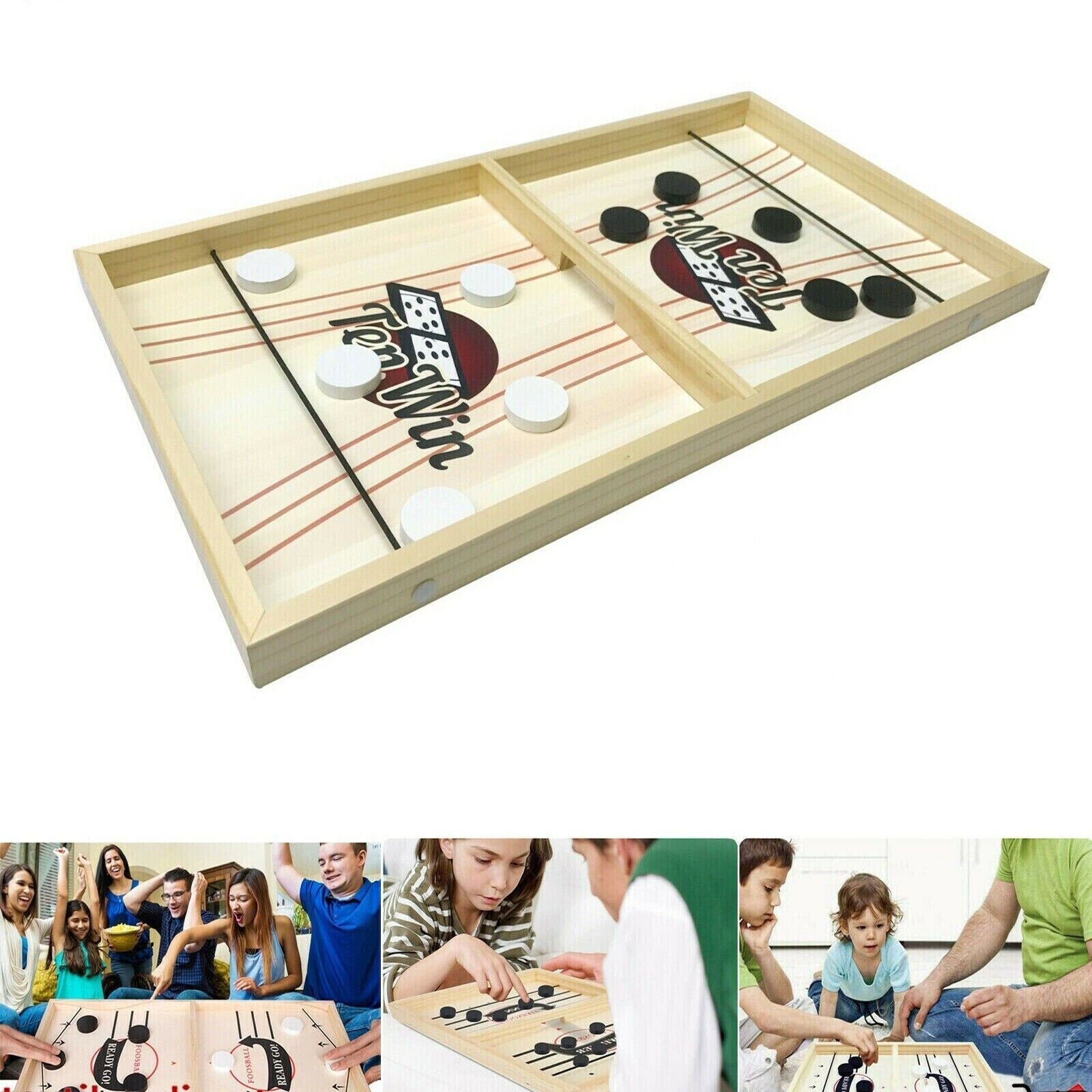 Wooden Elastic Chess Garden Kids and Family Fun Game Bouncing Fast Sling Board