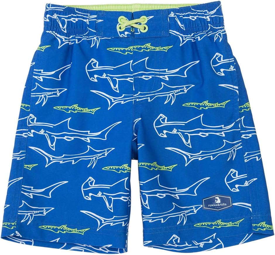 Boys' Swim Trunks UPF 50+ Quick Dry Bathing Suit Swimwear Beach Shorts with Mesh Lining