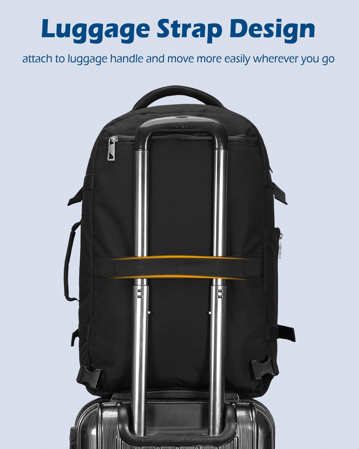 Travel Backpack 40L Flight Approved Carry on Backpack Men Large Cabin Weekender Laptop Backpack Women 15.6 Inches