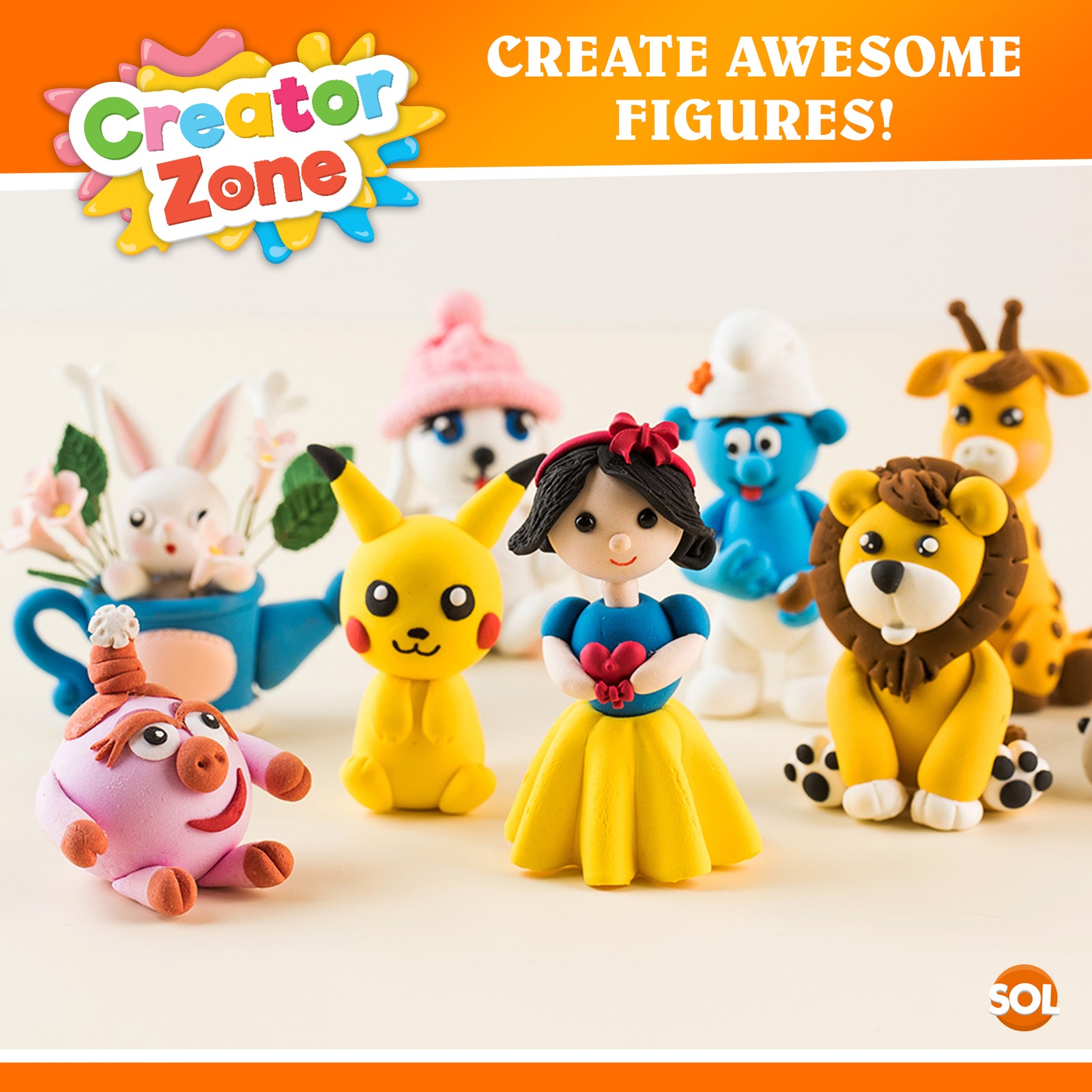 16Pk Kids Modelling Clay Set 16 Colours Plasticine Putty Strips Children Craft