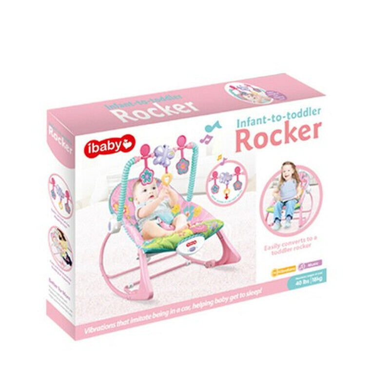 Baby Infant to Toddler Vibration Bouncer Rocker Swing Chair Soothing Music Toys