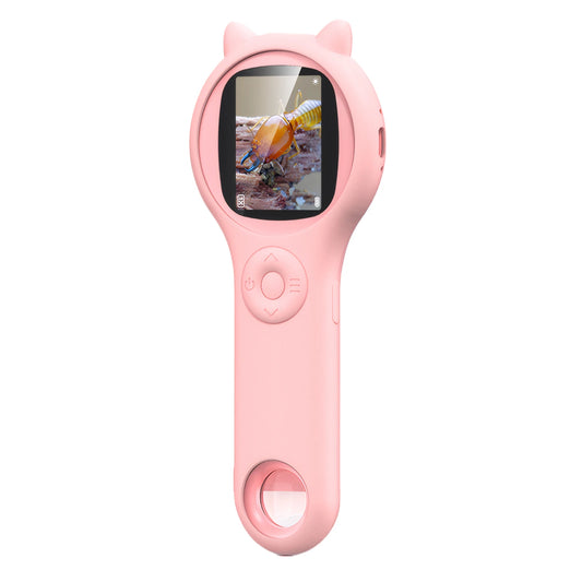 Kids Optical Microscope 200 Megapixels with Photo Video 500X USB Charging Microscopic World Science Children Educational Toy