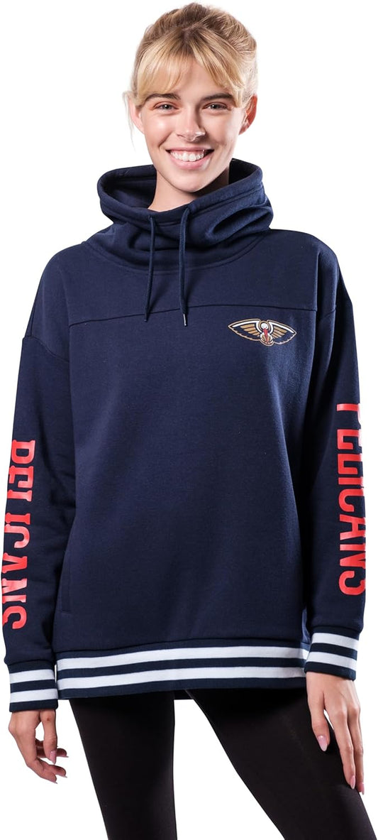 Women'S NBA Official Super Soft Pullover Hoodie Funnel Sweatshirt