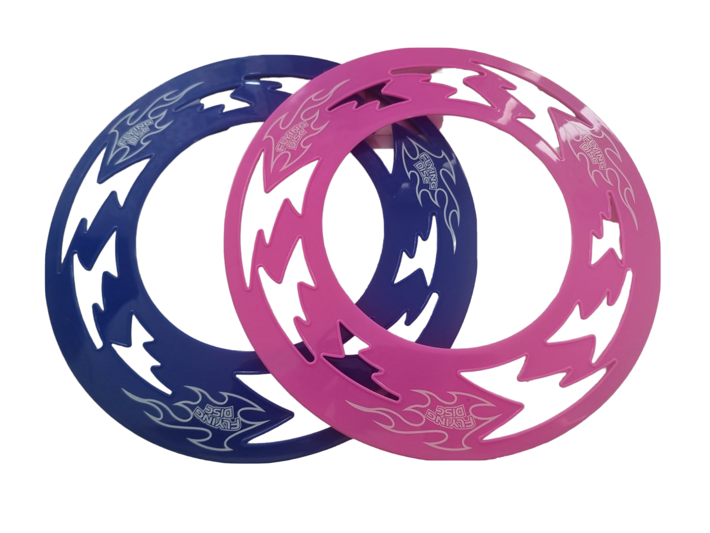 Lightweight Speed Disc Skimmer Flying Frisbee Ring 10 Inch Wide 26Cm Pink Blue