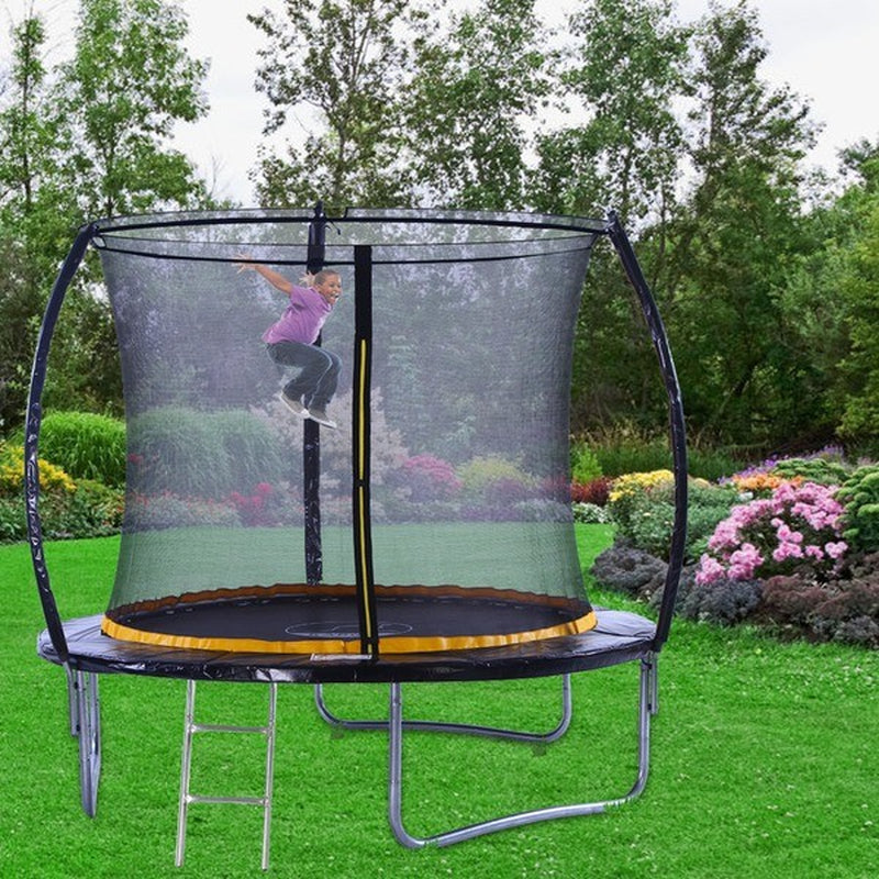 8Ft Trampoline Kanga Premium with Enclosure, Safety Net, Ladder & Anchor Kit