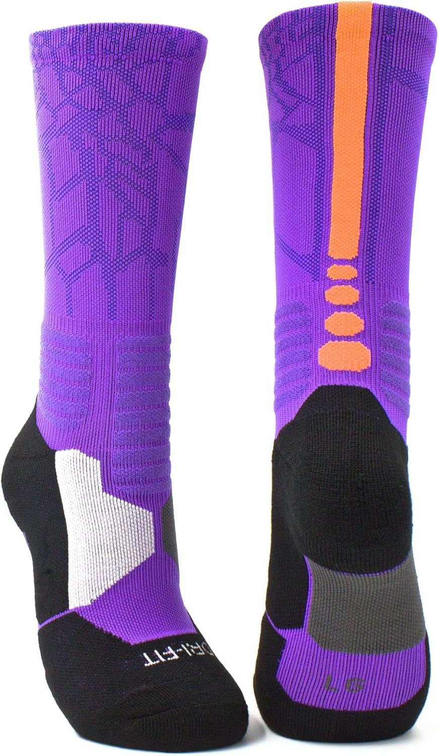 Basketball Socks - 5 Pack Compression Crew Socks for Boy, Girl, Men, Women