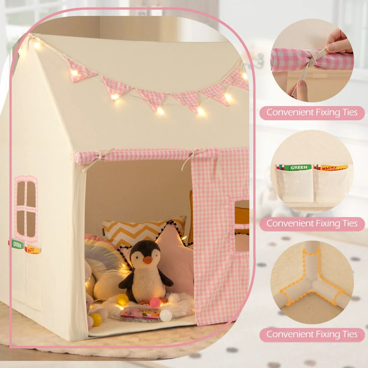 Kids Play Tent with Padded Mat for Children Aged 3-8 Years Old