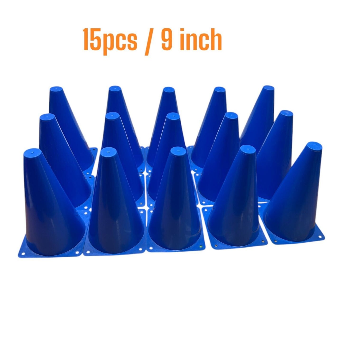 15X Plastic Football Cones Sports Training Agility Marker Cone Fitness Exercise