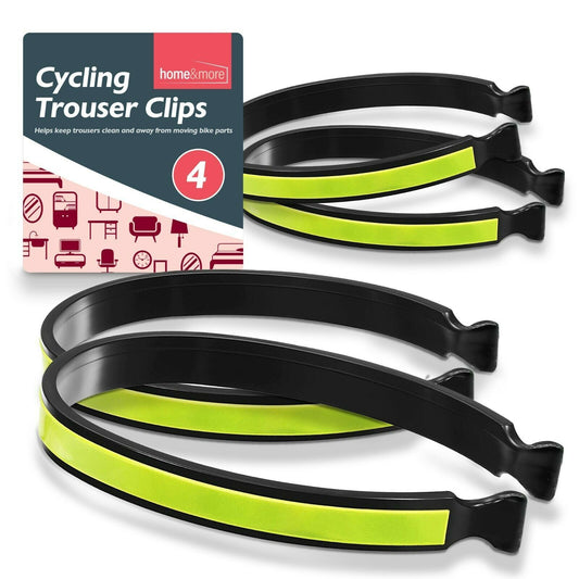 4 Cycle Clips | Bicycle Bike Lightweight Trouser Bands Reflective Safety Hi Viz