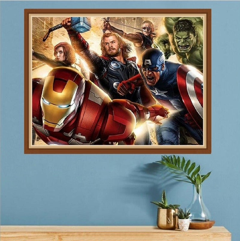 Full Drill the Avengers DIY 5D Diamond Painting Embroidery Cross Stitch Kit Art