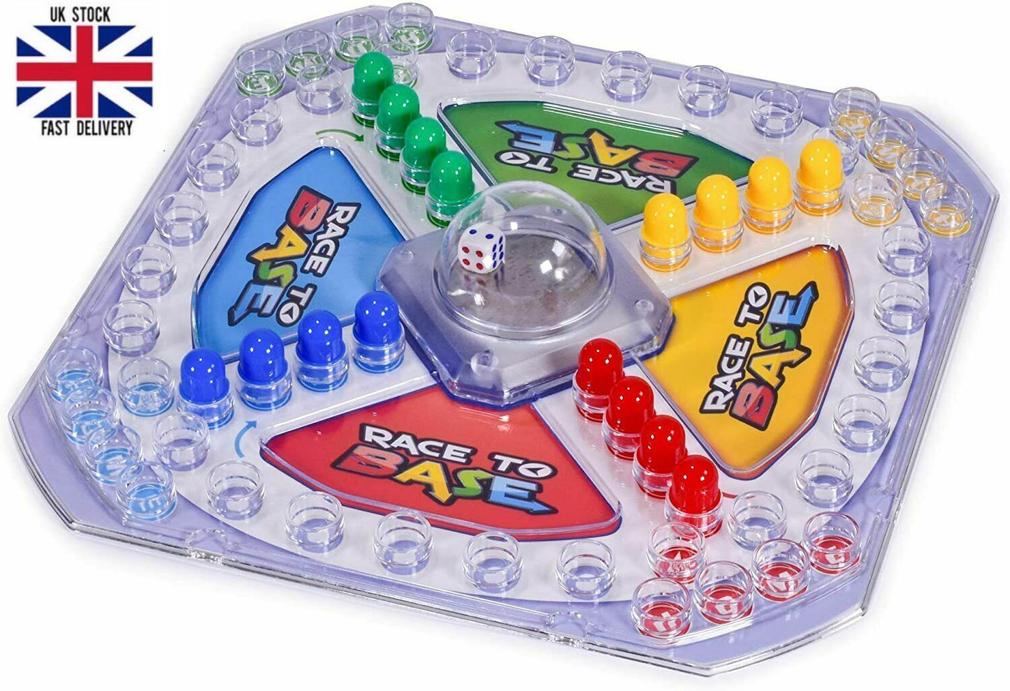 RACE to BASE BOARD GAME POP a DICE FUN FAMILY KIDS XMAS GIFT TOY