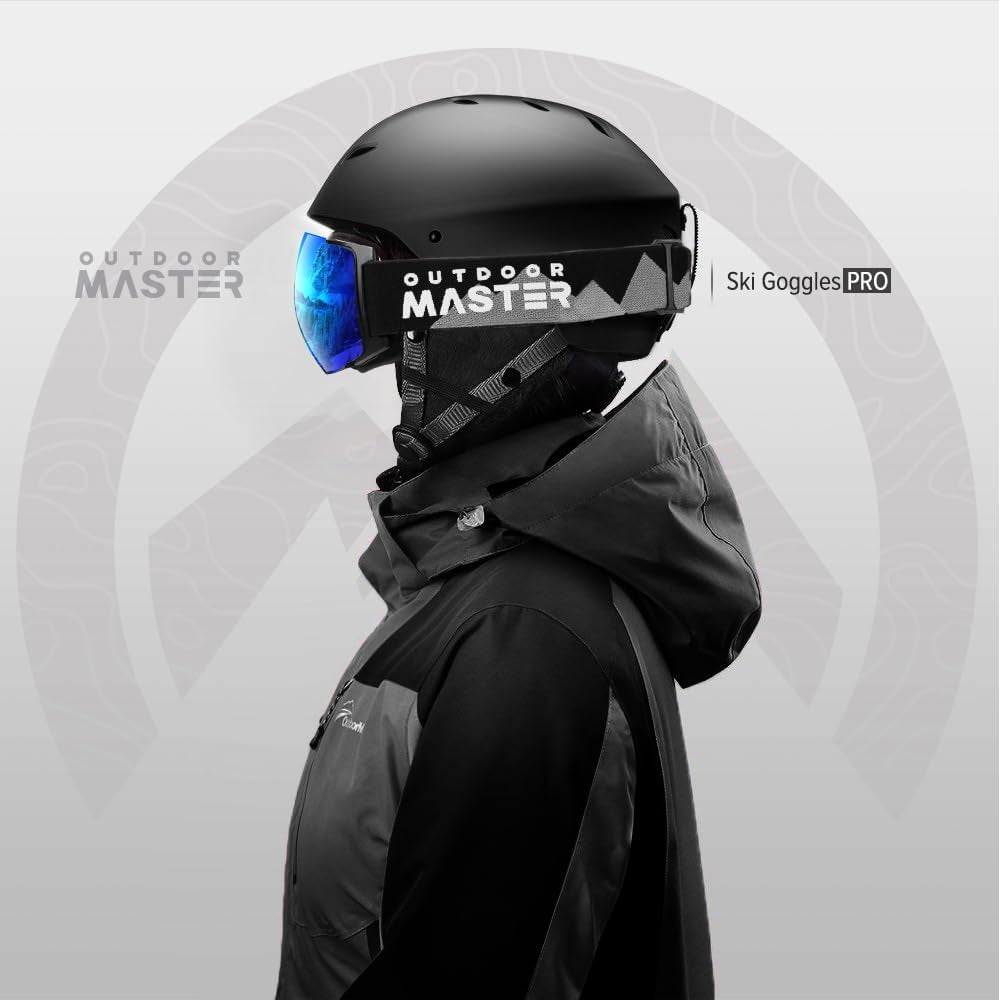 Ski Goggles PRO - Frameless, Interchangeable Lens 100% UV400 Protection Snow Goggles for Men & Women
