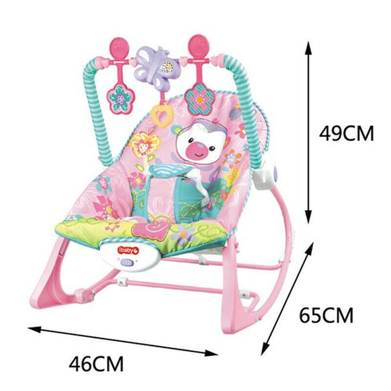 Baby Infant to Toddler Vibration Bouncer Rocker Swing Chair Soothing Music Toys