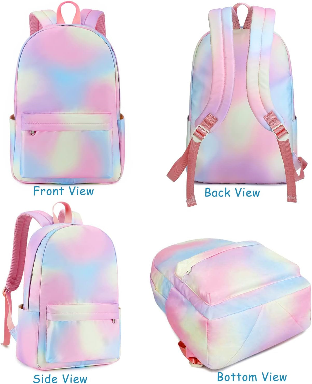 Middle School Backpack for Girls - Elementary School Bookbag for Teen Girls