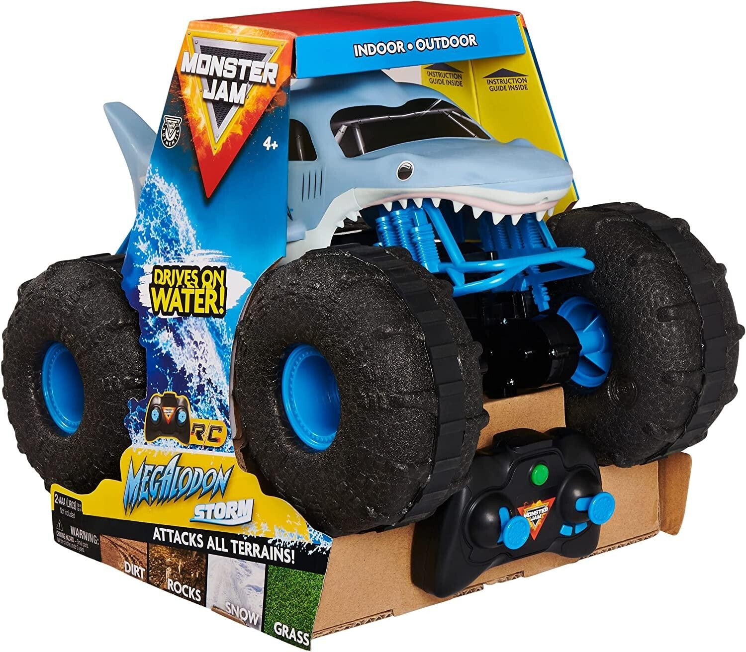 Remote Control Monster Jam Megalodon Storm Monster Truck Car 1:24 - 1:15 Scale