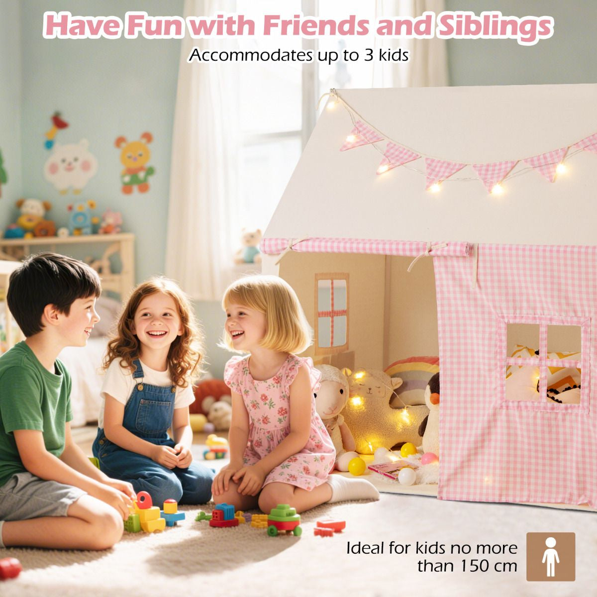 Kids Play Tent with Padded Mat for Children Aged 3-8 Years Old