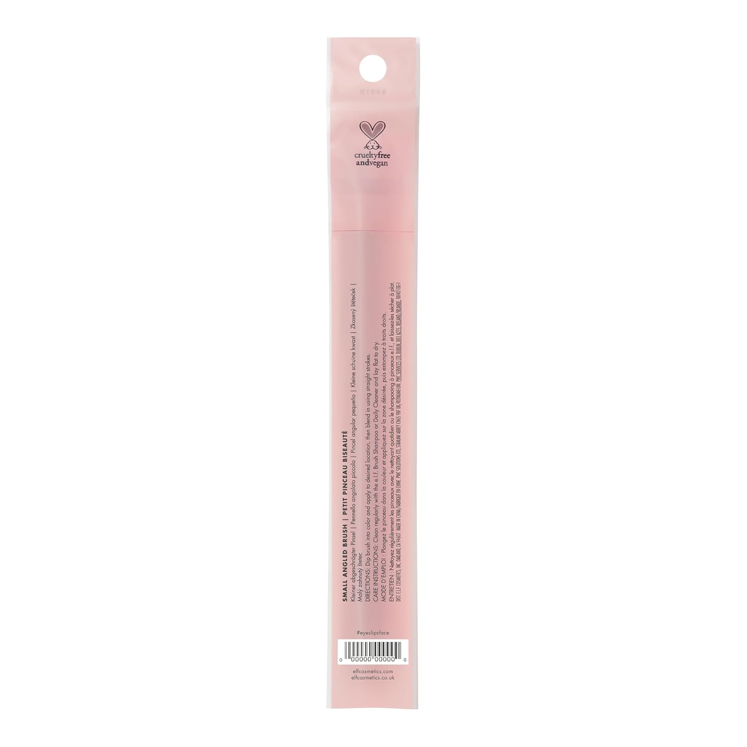 Small Angled Brush, Creates Even, Thin & Straight Lines, Great for Applying Lip Color, Eyebrow Color & Eyeliner, Vegan & Cruelty-Free