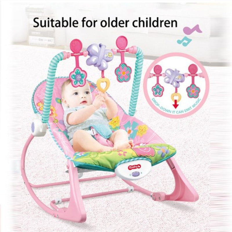 Baby Infant to Toddler Vibration Bouncer Rocker Swing Chair Soothing Music Toys